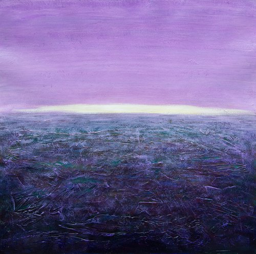 Abstract seascape in purple and violet by Fabienne Monestier