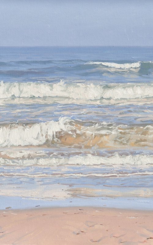 Waves in the morning light by ANNE BAUDEQUIN