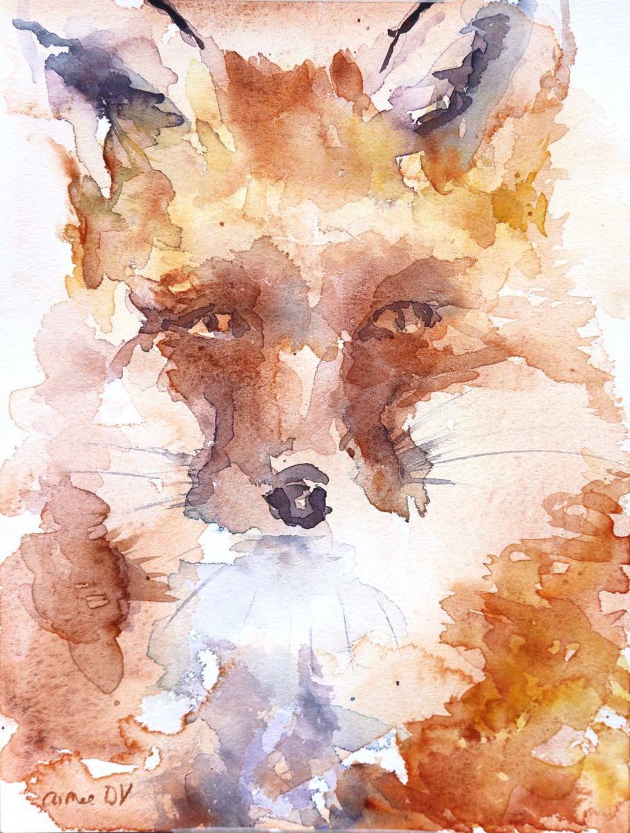 Fox painting "The Right Moment" by Aimee Del Valle