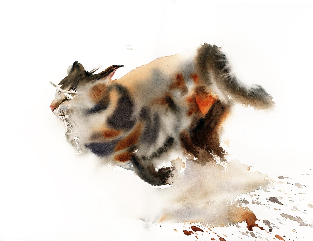 Running Cat by Sophie Rodionov