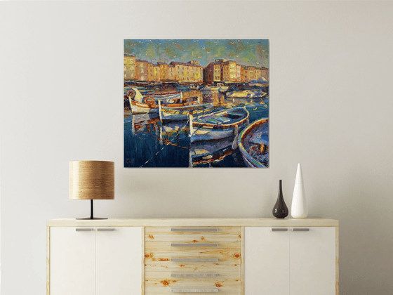 ""Boats at the pier""