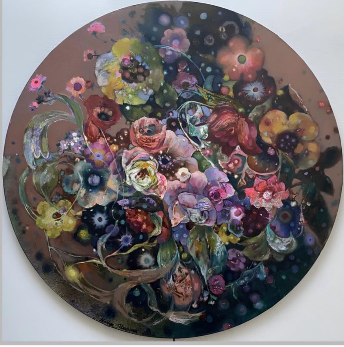 Flower Round Dance 2 By Nadezda Stupina, 24 X 24, Artwork For Sale On Artfinder