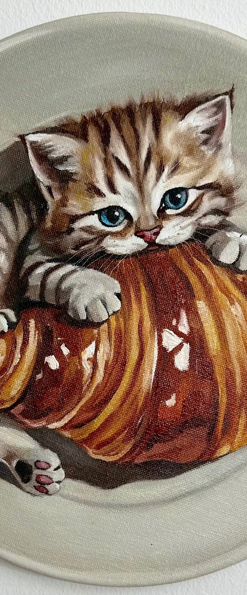 On a Croissant Plate by VICTO