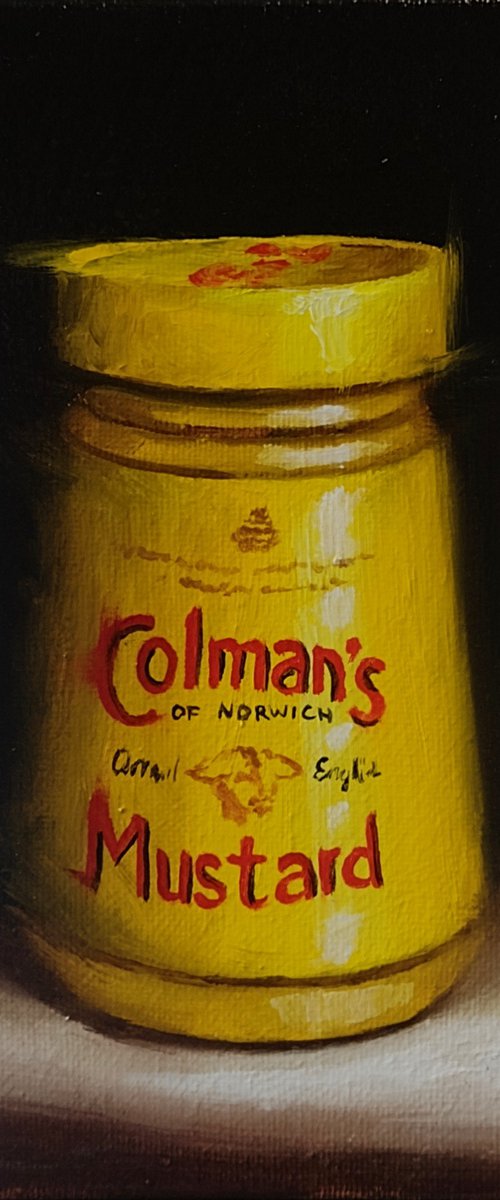 Mustard   framed still life by Jane Palmer Art