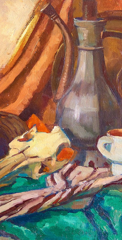 Still life with animal skull by Olga Onopko