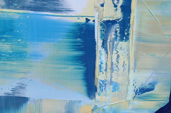 Refracted light on water