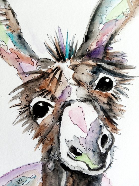 Cute Donkey Portrait