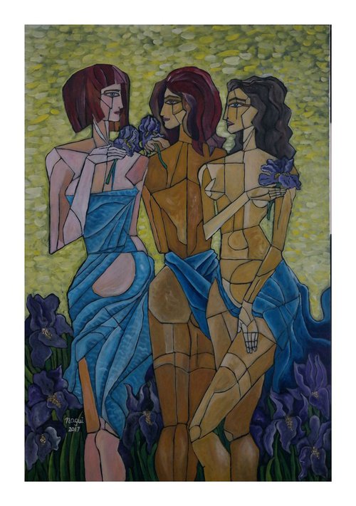 The Three Graces in Vincent's garden by Nagui