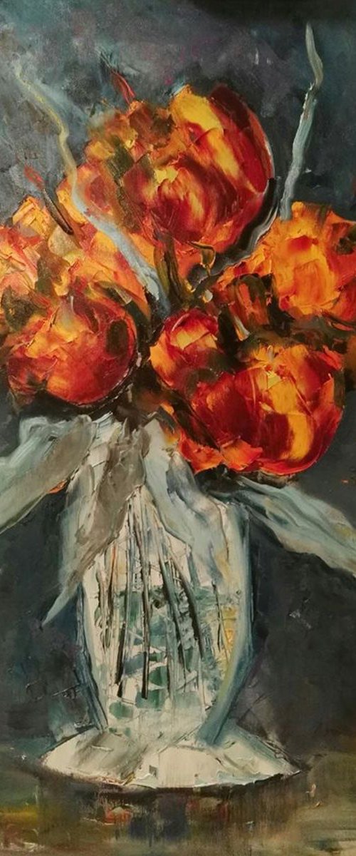 fire still life (torch) by Leo Baxiner