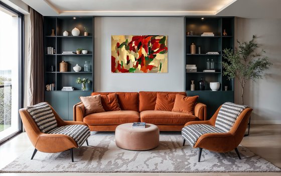 Mood 7/Orange acrylic painting