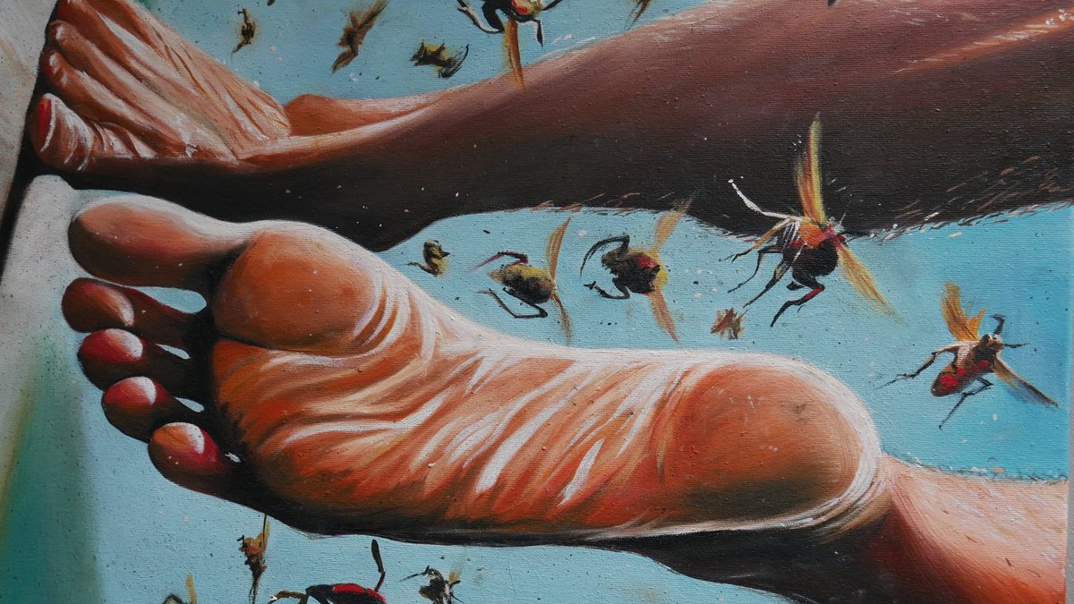 Photorealistic Portrait Oil Painting By Vladyslava Proshchenko, 20 X 28", Panic, Original Artwork