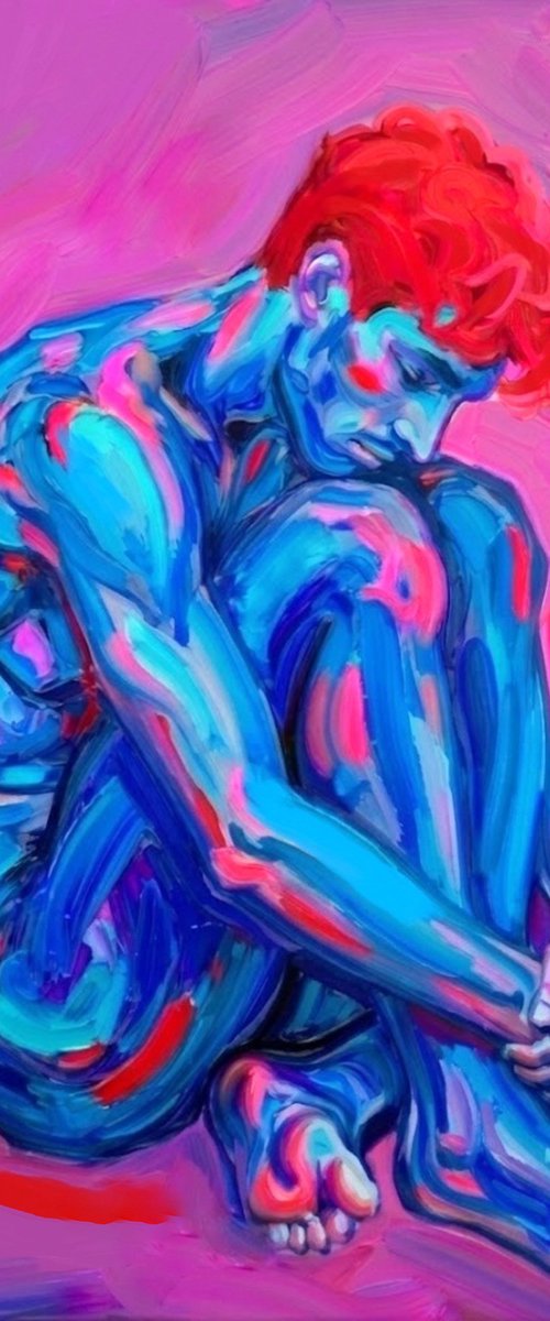 "Indigo Pulse" - Male Figure by Helena Wierzbicki