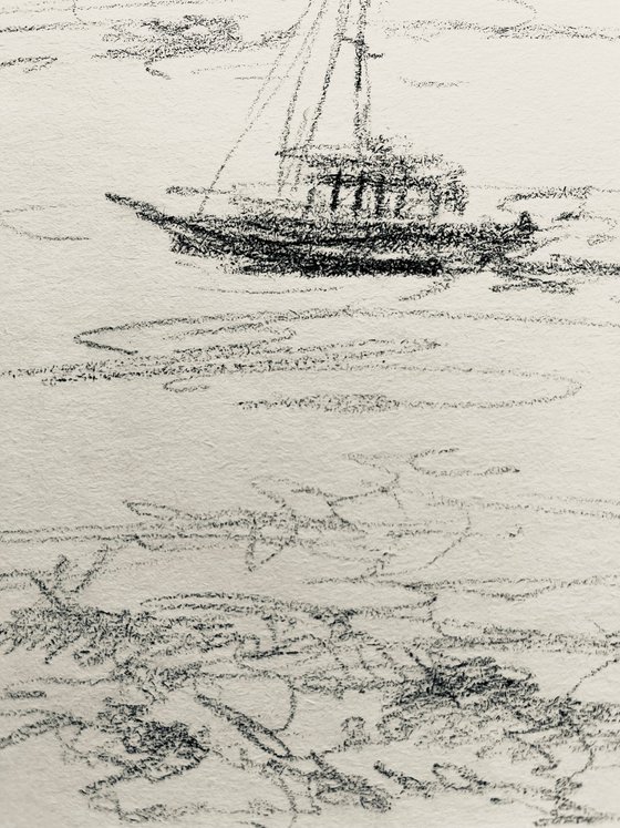 Marine sketch #2. France. Côte d'Azur. Menton. 2020