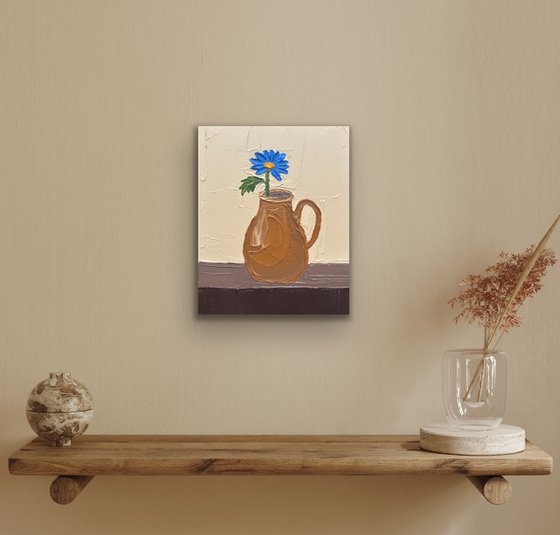 Blue flower in a jug
