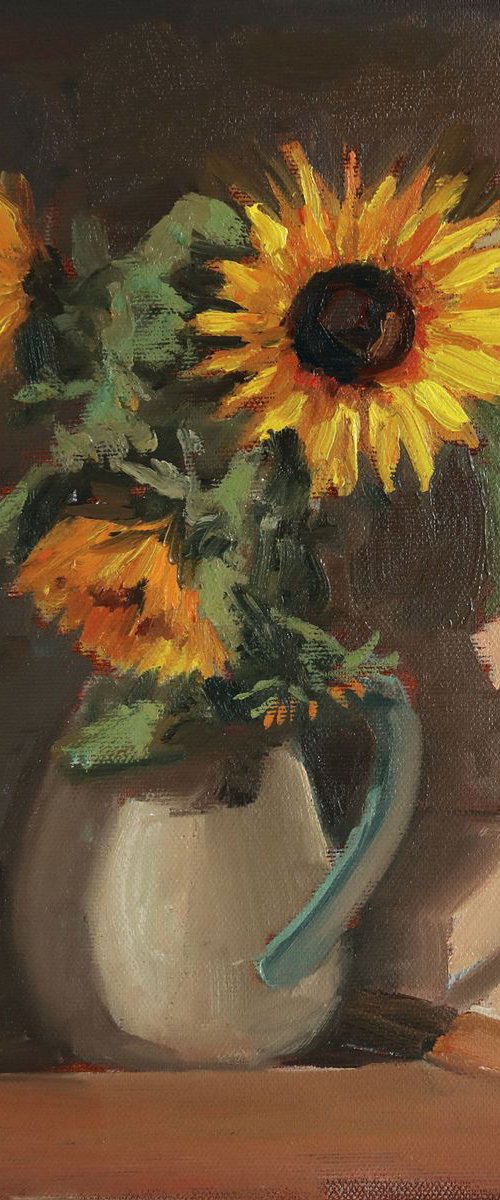 still life with sunflowers by Anna  Menguit