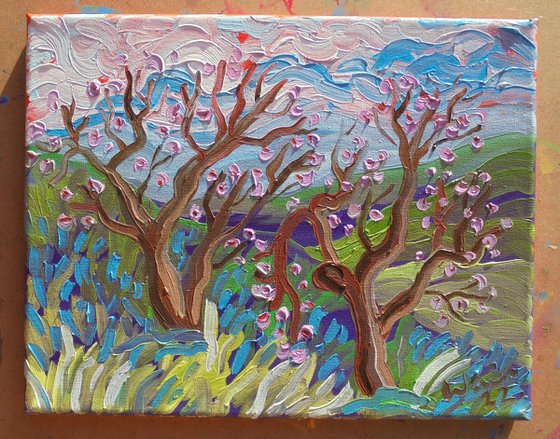 SOLD- Almond blossom trees II