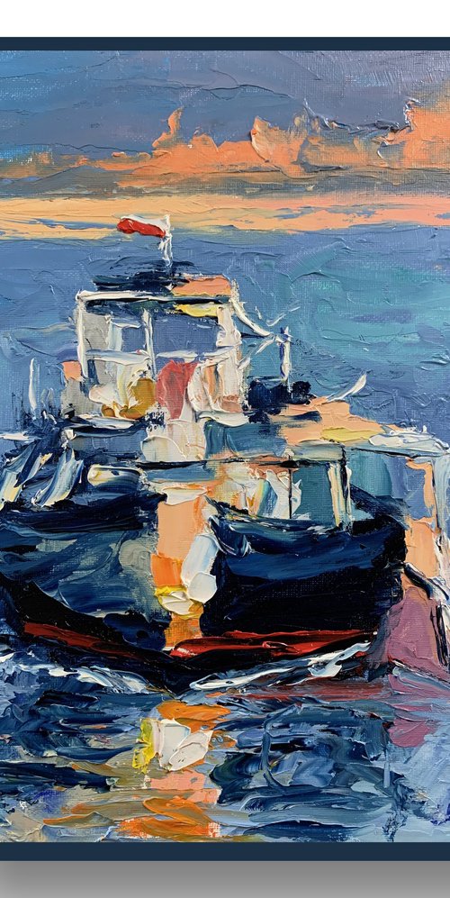 Sail boat. Yacht. by Vita Schagen