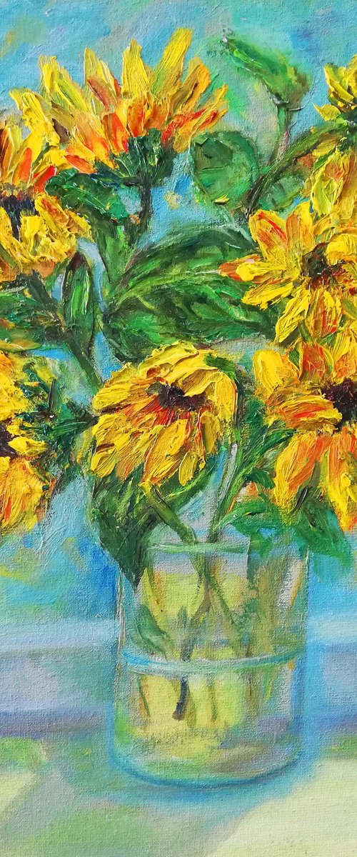 Sunflowers in the Window by Katia Ricci