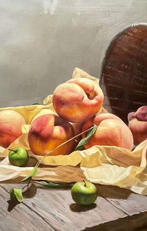 peaches on the table t246 by Kunlong Wang