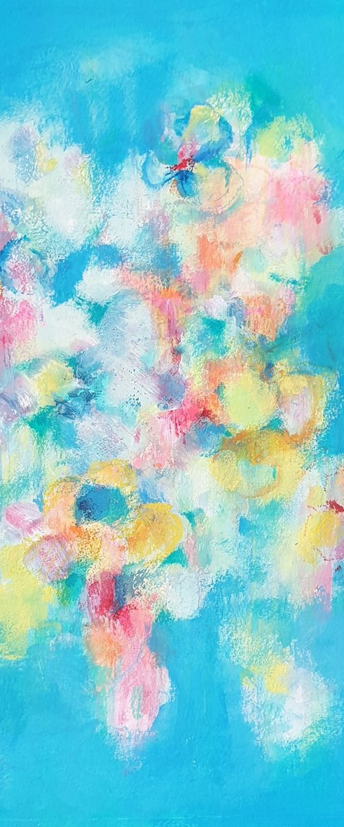 Abstract summer flowers by Ksenia June