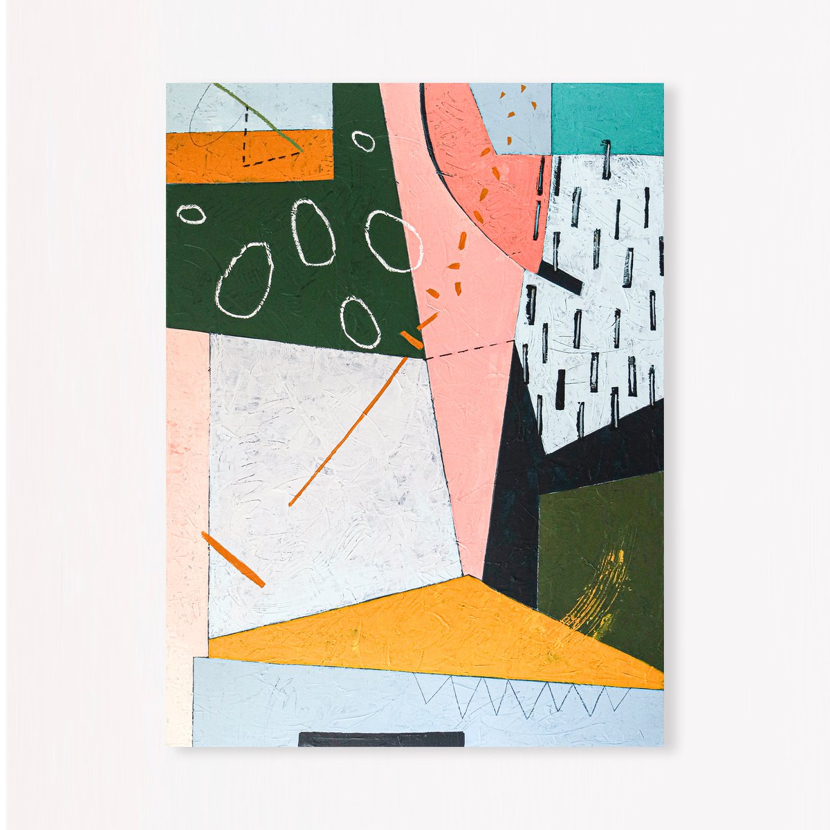 Abstract Acrylic Painting By Hyunah Kim, 36 X 48, Tacet, Original Artwork