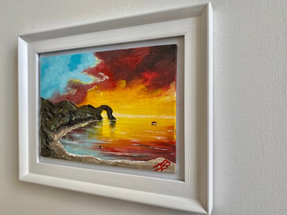 Durdle Door Sunset in a Frame