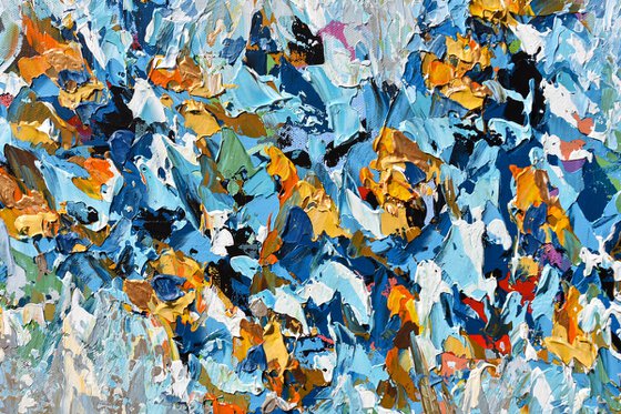 Dream Big - Large Abstract Painting, Palette Knife