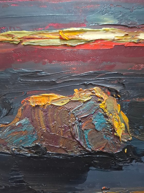 Oil painting Sunset