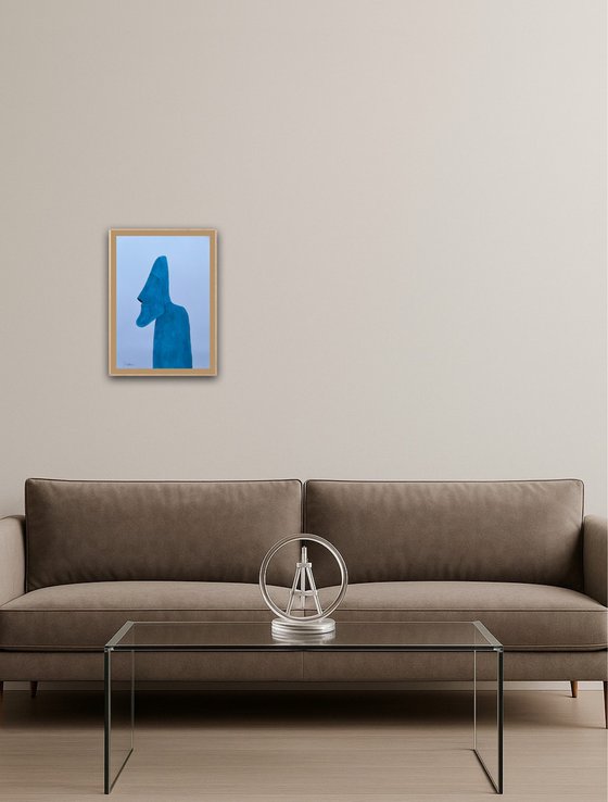 Turquoise blue Moai
