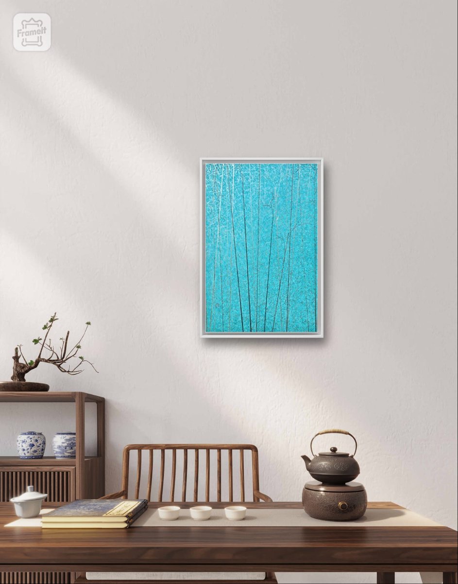 Abstract Still Life Oil Painting By Bruno Di Pietro, 19 X 28, Blu Landscape, Original Artwork