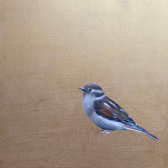 Little Sparrow On Gold
