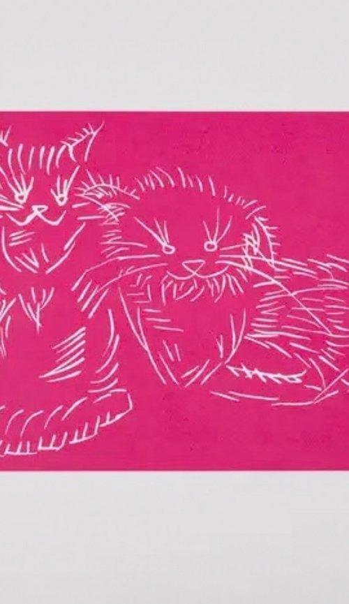 Cats (Pink) by Ai Weiwei