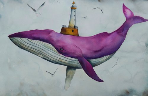 Purple Whale by Evgenia Smirnova