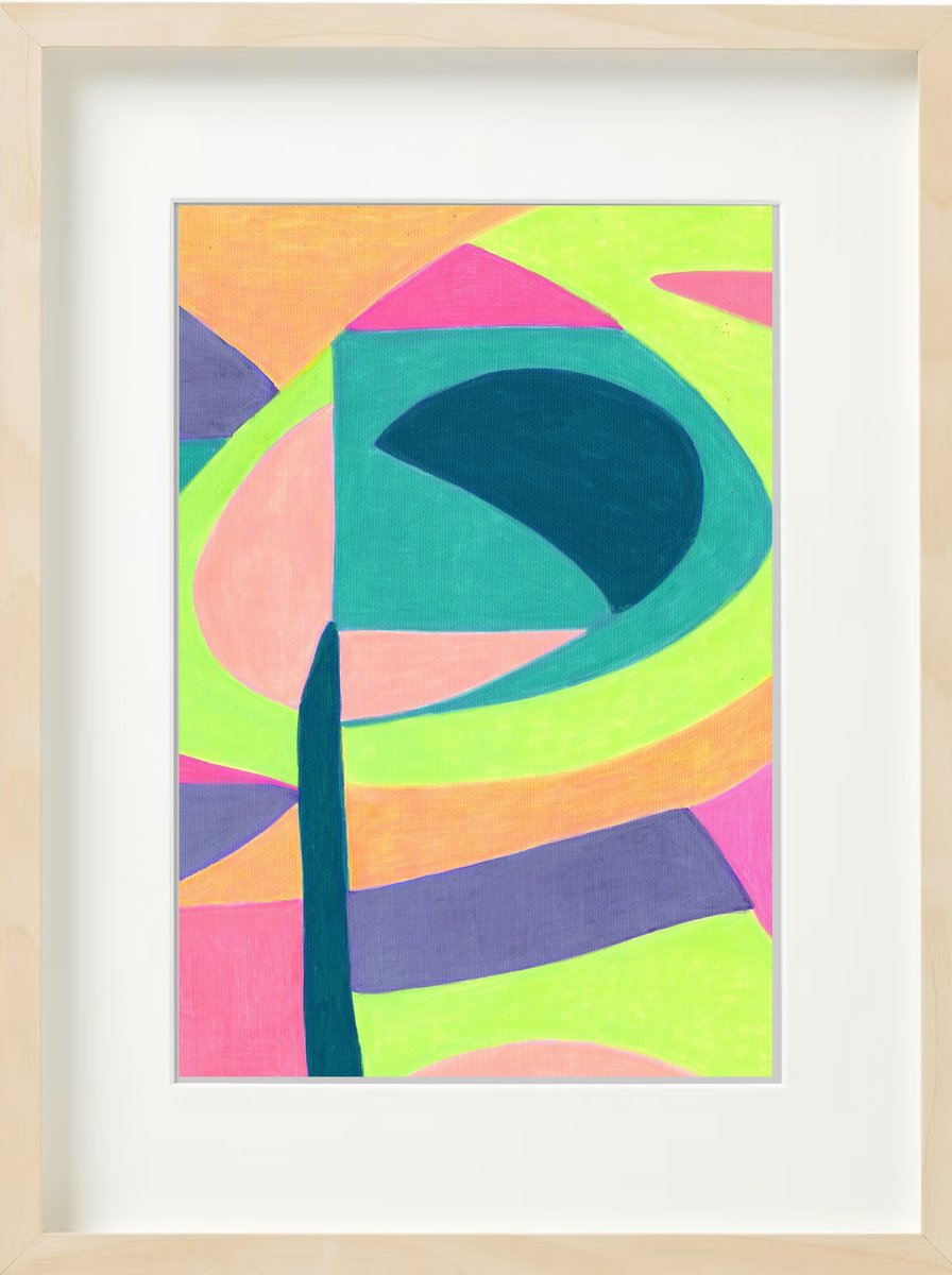 Abstract Acrylic Painting By Carla Sa Fernandes, 13 X 17, Ss9.S2, Original Artwork