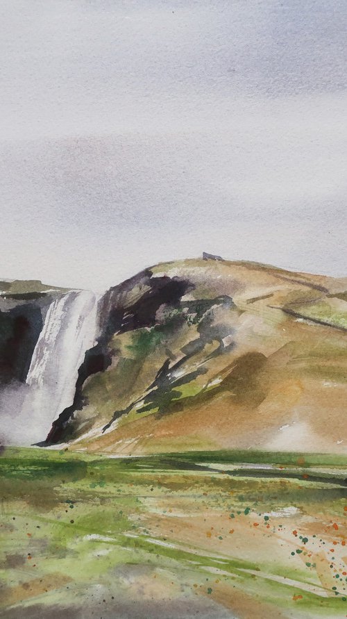 Skogafoss waterfall. Iceland by Alla Vlaskina