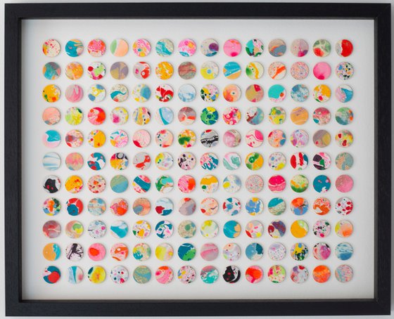 154 marble spot 3d collaged painting