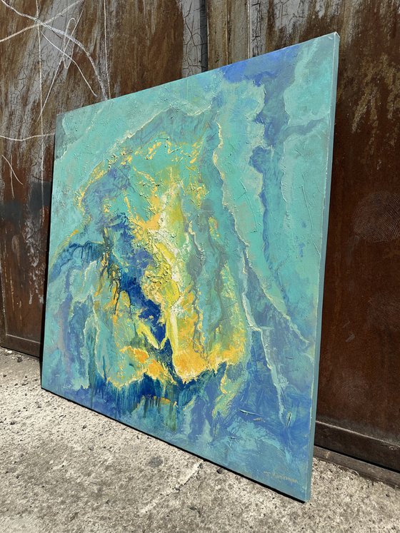 Sunrise after long night 80x80cm