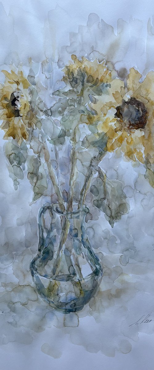 Sunflowers 50x65 cm 2025 by Elena Klyan