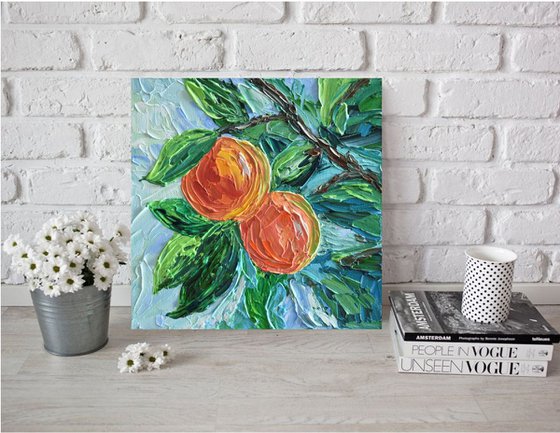 Peaches (20x20x2cm) - Acrylic Original Painting