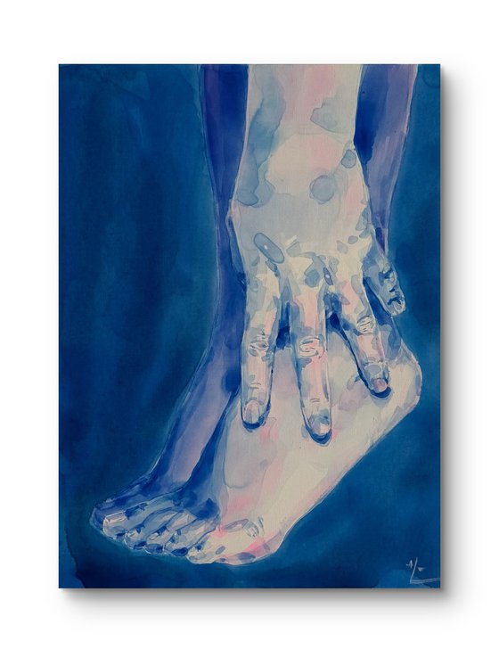 Blue hand and foot