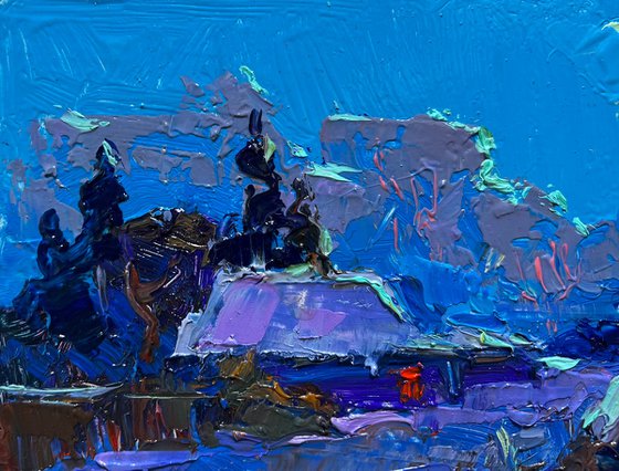 Moonlit winter night