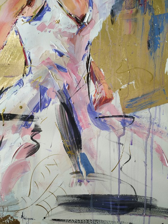 Dance Inside -  Figurative painting on paper