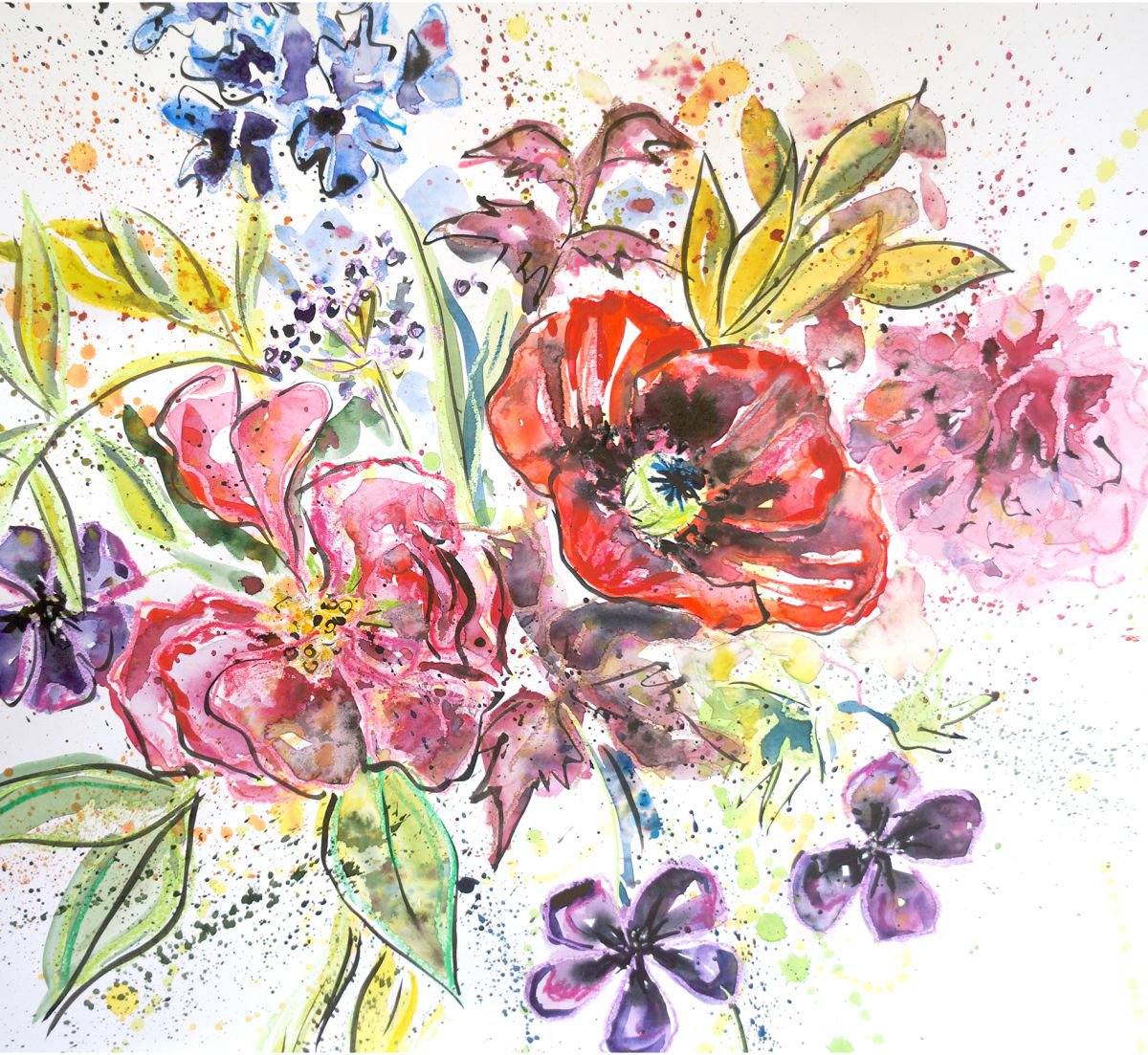 Flowers from the garden by Julia Rigby