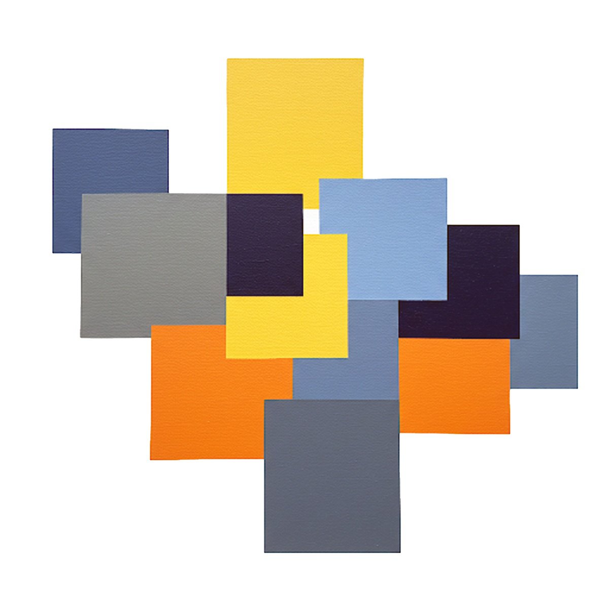 Abstract Giclee Print By Alessandro Butera, 35 X 35, Geometric Equilibrium Ii, Original Artwork