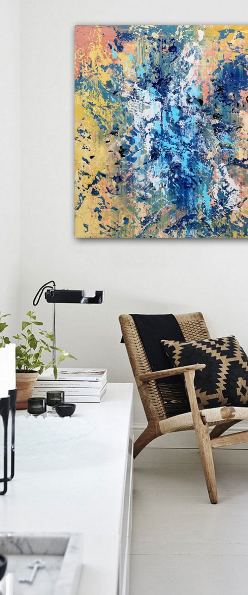 100x100cm. / abstract painting / Abstract 2172 by Alex Senchenko