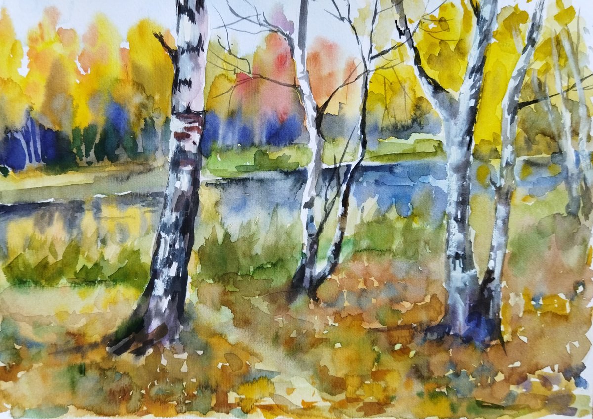 Birch trees by Ann Krasikova