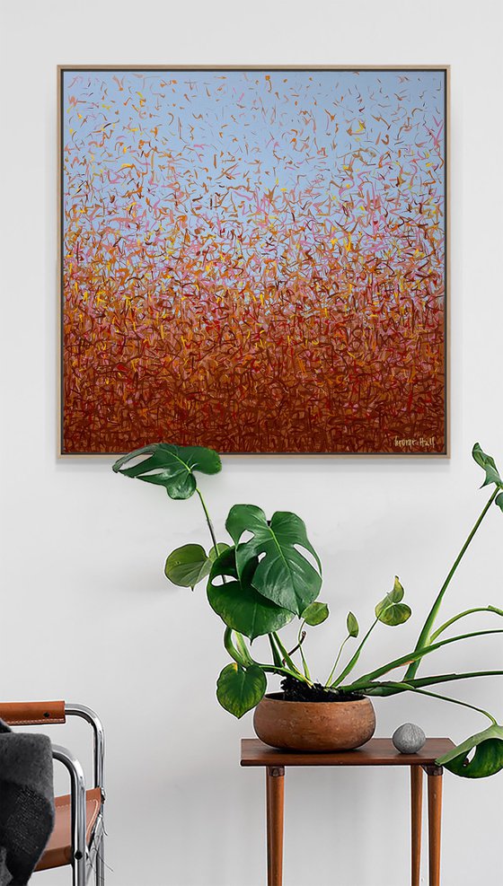 Oondiri Plains One- 66cm squ- acrylic painting on canvas