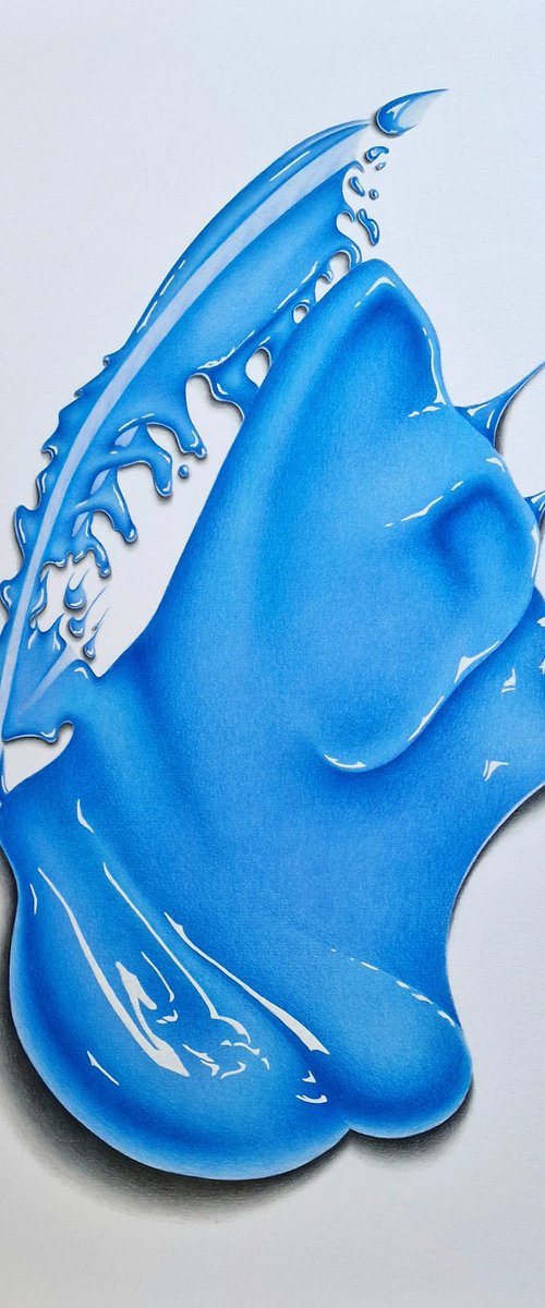 Phthalo Blue 110***: A Colour Pencil Drawing Of Paint by Daniel Shipton