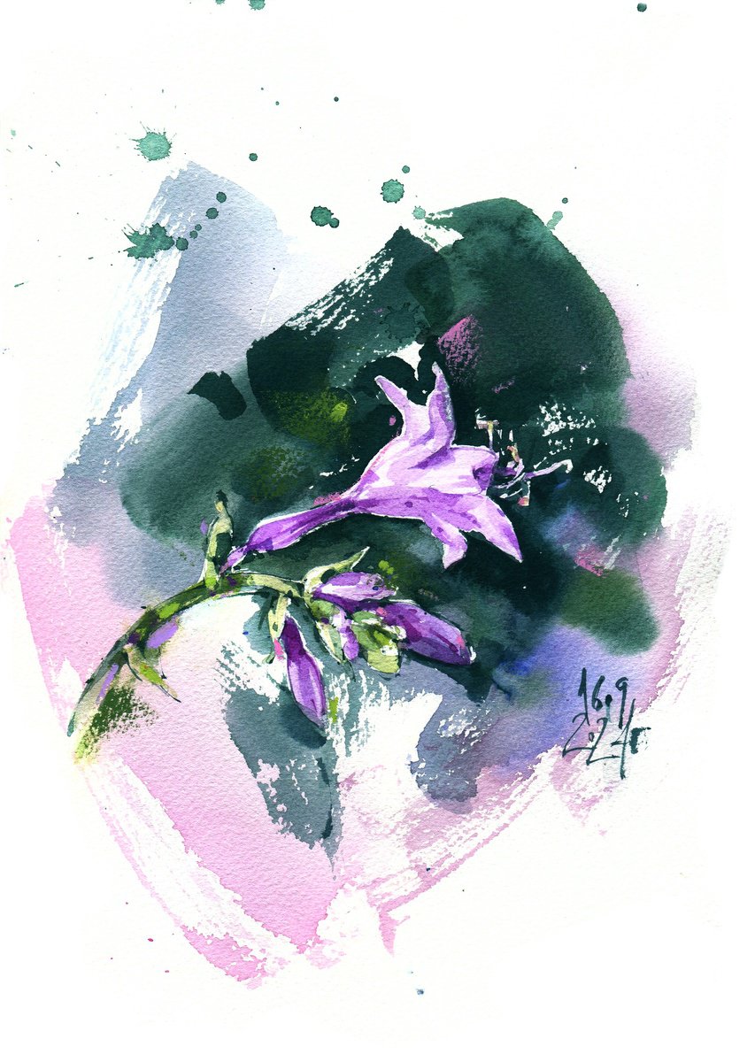 Impressionistic Botanical Painting By Ksenia Selianko, 8 X 12", Contrasting Of Morning Light, Original Artwork