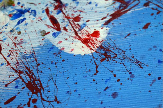 Splash!  - Acrylic abstract painting in frame